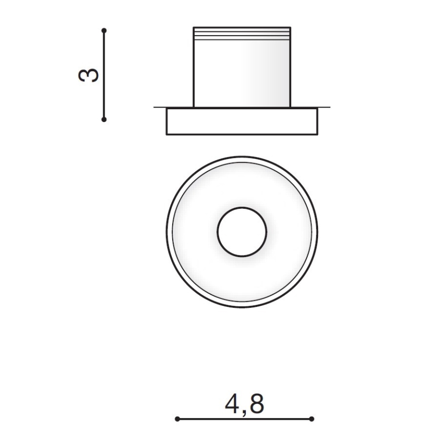 Azzardo AZ2234 - LED Podhledové svítidlo OKA 1xLED/3W/230V CRI 90