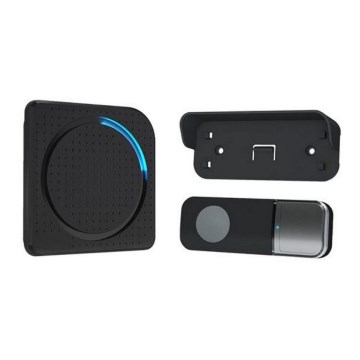 Bezdrátový zvonek do zásuvky 230V/1xCR2032 IP56 černá