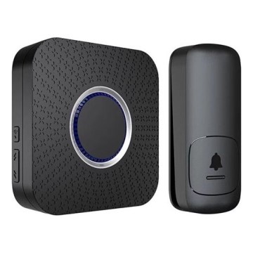 Bezdrátový zvonek do zásuvky kinetický 230V černá