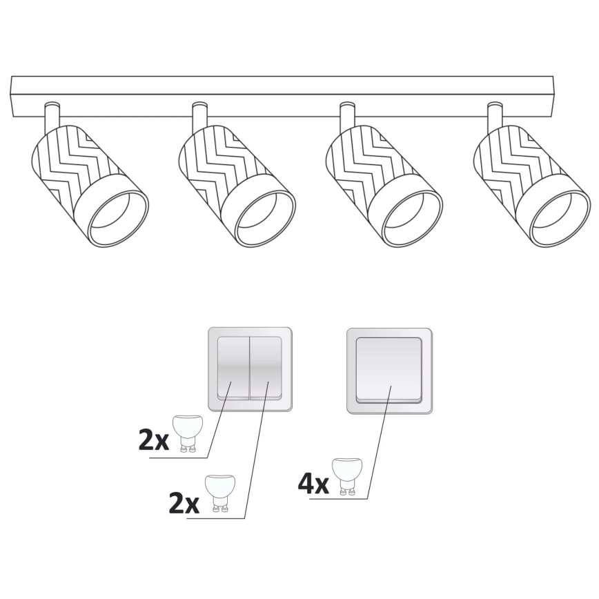 Bodové svítidlo ARRAS 4xGU10/10W/230V bílá