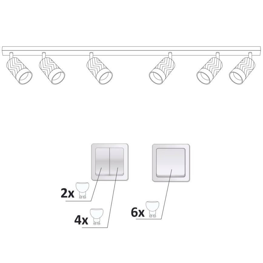 Bodové svítidlo ARRAS 6xGU10/10W/230V bílá