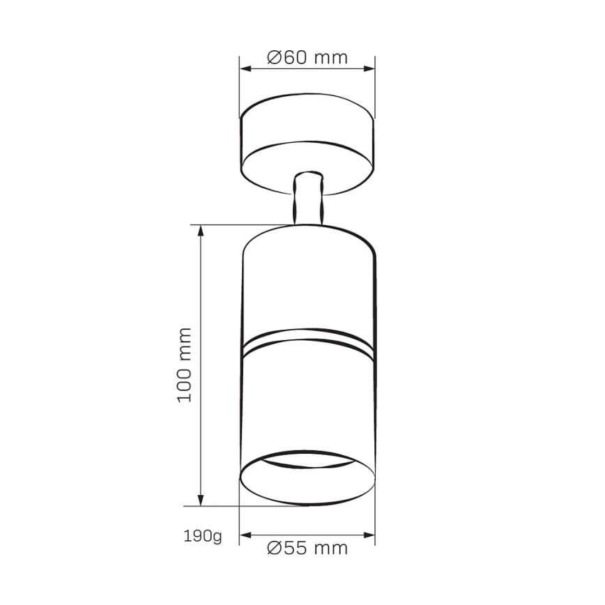 Bodové svítidlo BAMBOO 1xGU10/10W/230V černá