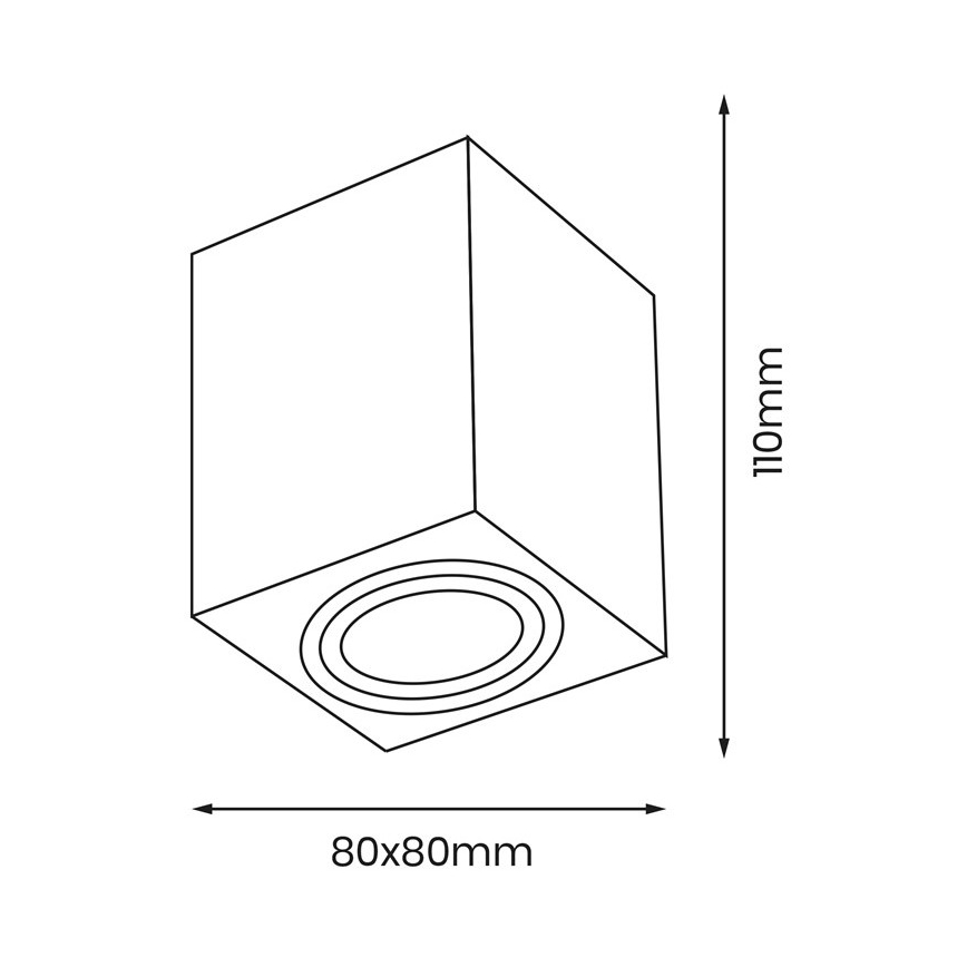 Bodové svítidlo BIMA 1xGU10/25W/230V hranatý bílá