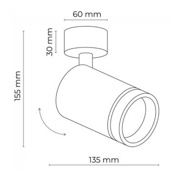 Bodové svítidlo JET 1xGU10/10W/230V černá