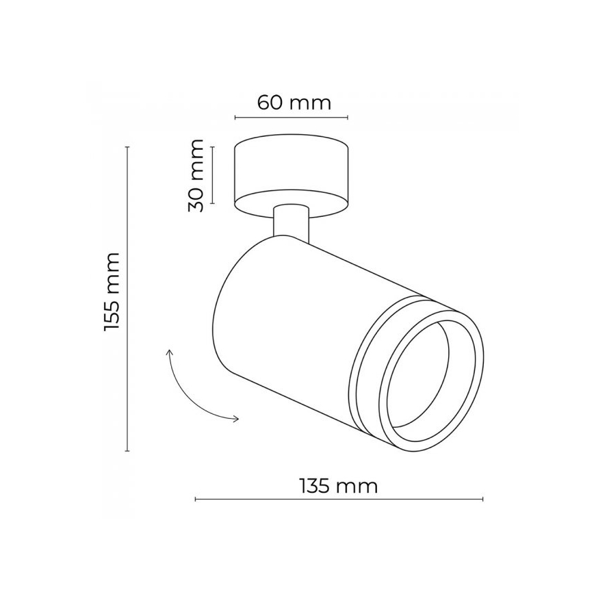 Bodové svítidlo JET 1xGU10/10W/230V černá