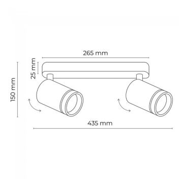 Bodové svítidlo JET 2xGU10/10W/230V bílá