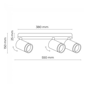 Bodové svítidlo JET SET 3xGU10/10W/230V bílá