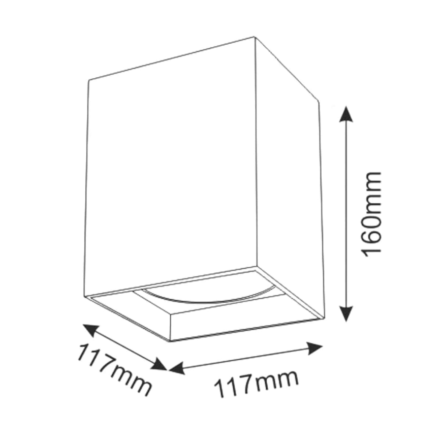 Bodové svítidlo JUPITER 1xE27/20W/230V 11,7x11,7 cm černá