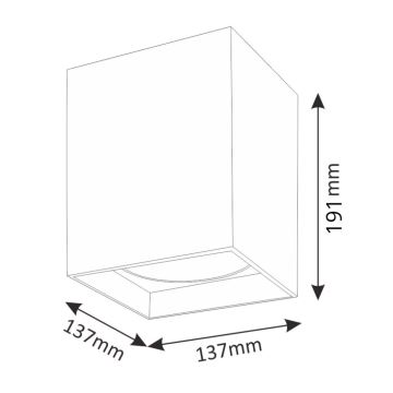 Bodové svítidlo JUPITER 1xE27/20W/230V 13,7x13,7 cm černá