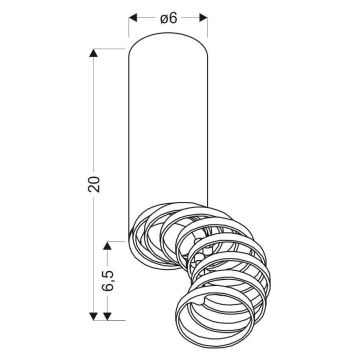 Bodové svítidlo TUBA 1xGU10/15W/230V černá/měď