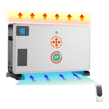 Brilagi - Elektrický přímotop/konvektor 1000/1300/2300W LCD/časovač/TURBO/termostat bílá + DO