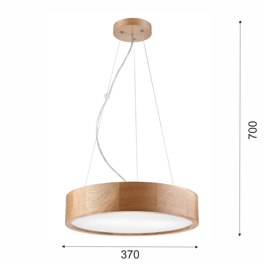 Brilagi - LED Lustr na lanku CARVALHO 2xE27/60W/230V dub pr. 37 cm