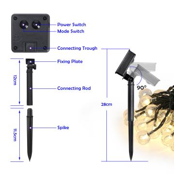 Brilagi - LED Solární dekorační řetěz BUBBLE 50xLED/8 funkcí 7m IP65 teplá bílá