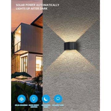 Brilagi - LED Solární nástěnné svítidlo se senzorem SOLAR CUBE LED/2W/3,2V IP54