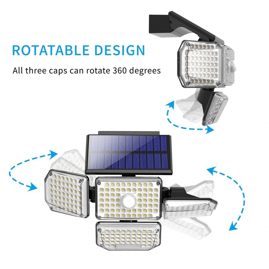 Brilagi - LED Solární nástěnné svítidlo se senzorem WALLIE LED/5W/5,5V IP65