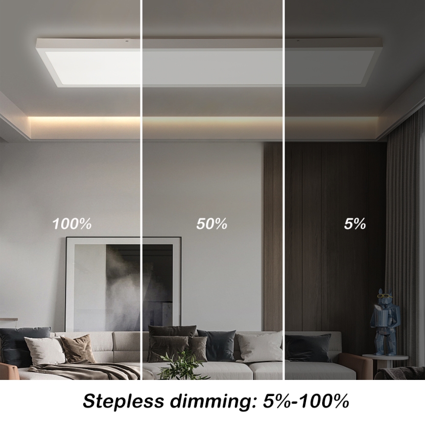 Brilagi - LED Stmívatelné koupelnové stropní svítidlo FRAME SMART LED/50W/230V 3000-6000K IP44 bílá + dálkové ovládání