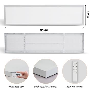 Brilagi - LED Stmívatelné koupelnové stropní svítidlo FRAME SMART LED/50W/230V 3000-6000K IP44 bílá + dálkové ovládání