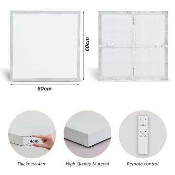 Brilagi - LED Stmívatelné koupelnové stropní svítidlo FRAME SMART LED/50W/230V 3000-6000K IP44 bílá + dálkové ovládání