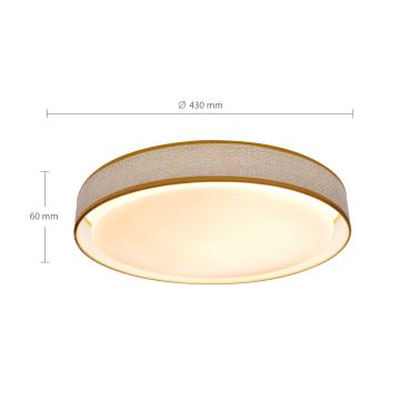 Brilagi - LED Stmívatelné stropní svítidlo KIANIA LED/48W/230V 3000-6500K pr. 43 cm + dálkové ovládání