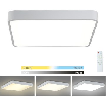 Brilagi - LED Stmívatelné stropní svítidlo POOL LED/36W/230V 3000-6000K 40x40 cm bílá + dálkové ovládání