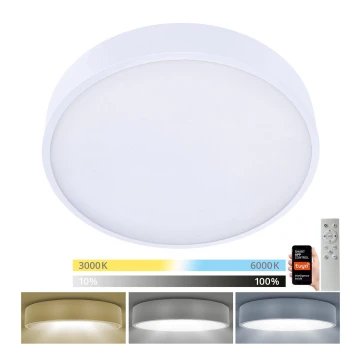 Brilagi - LED Stmívatelné stropní svítidlo POOL SMART LED/48W/230V 40 cm 3000-6000K Wi-Fi Tuya + dálkové ovládání bílá