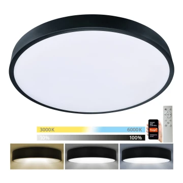 Brilagi - LED Stmívatelné stropní svítidlo POOL SMART LED/60W/230V 50 cm 3000-6000K Wi-Fi Tuya + dálkové ovládání černá