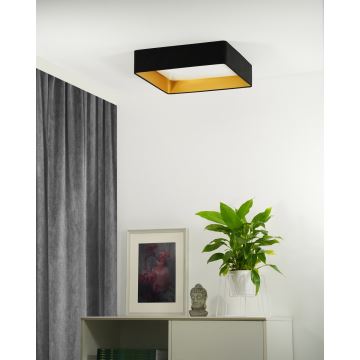 Brilagi - LED Stmívatelné stropní svítidlo VELVET SQUARE LED/24W/230V 3000/4000/6500K + dálkové ovládání černá