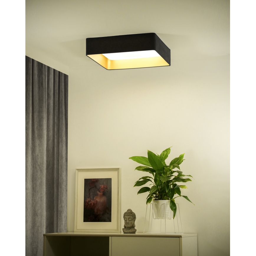 Brilagi - LED Stmívatelné stropní svítidlo VELVET SQUARE SMART LED/36W/230V 2700-6500K Wi-Fi Tuya + dálkové ovládání šedá