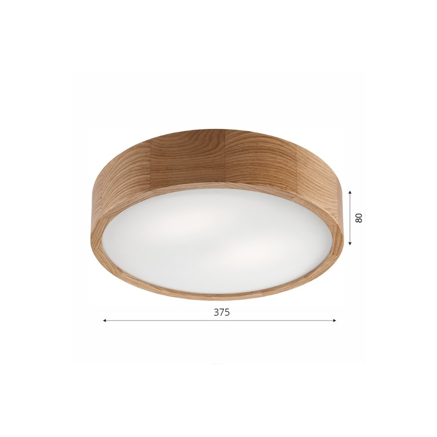 Brilagi - LED Stropní svítidlo CARVALHO 2xE27/60W/230V dub pr. 37,5 cm