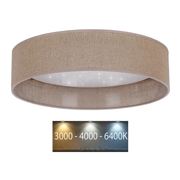 Brilagi - LED Stropní svítidlo VELVET STAR LED/24W/230V pr. 40 cm 3000K/4000K/6400K hnědá