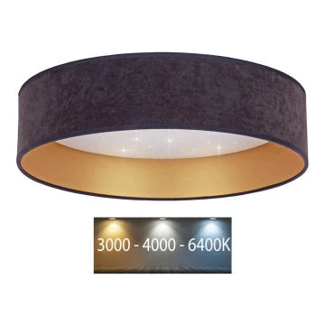 Brilagi - LED Stropní svítidlo VELVET STAR LED/36W/230V pr. 55 cm 3000K/4000K/6400K šedá/zlatá