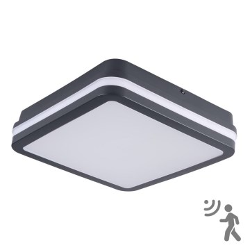 Brilagi - LED Venkovní svítidlo se senzorem BENE LED/18W/230V 22x22 cm antracit IP54