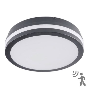 Brilagi - LED Venkovní svítidlo se senzorem BENE LED/18W/230V pr. 22 cm antracit IP54