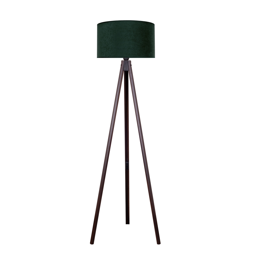 Brilagi - Stojací lampa VELVET 1xE27/60W/230V wenge/zelená