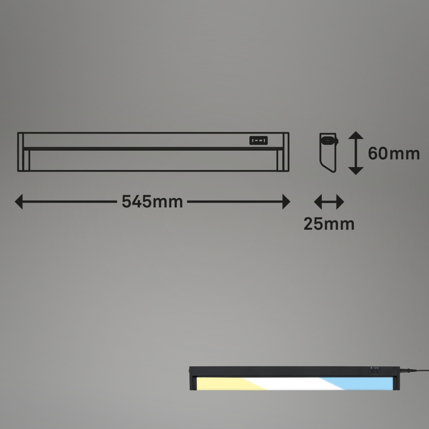 Brilo - LED Podlinkové svítidlo LED/6,5W/230V 2700/4000/6500K