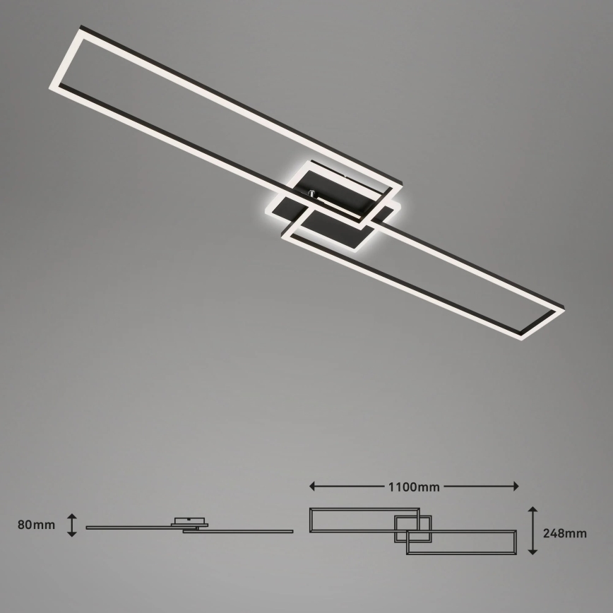 Brilo - LED Stmívatelný přisazený lustr FRAME 2xLED/20W/230V 2700-6500K + dálkové ovládán