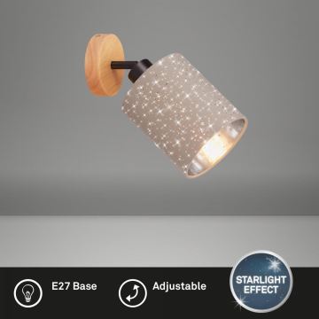 Briloner 2078-011 - Nástěnné bodové svítidlo SPOTLIGHT 1xE27/25W/230V béžová