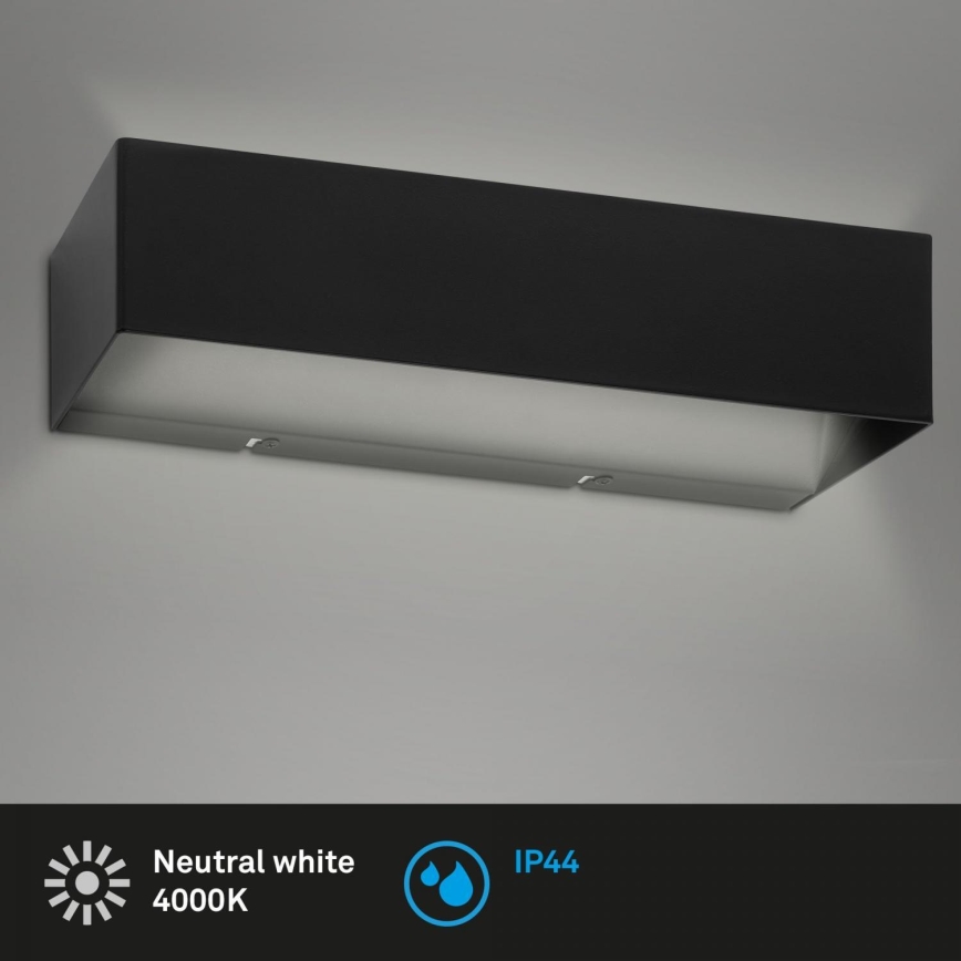 Briloner 2204-015 - LED Venkovní nástěnné svítidlo LED/8W/230V IP44 černá