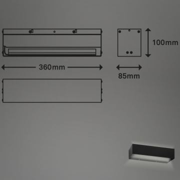 Briloner 2204-015 - LED Venkovní nástěnné svítidlo LED/8W/230V IP44 černá