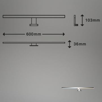 Briloner 2299-018 - LED Stmívatelné koupelnové osvětlení zrcadla COOL&COSY LED/8W/230V 2700/4000K IP44