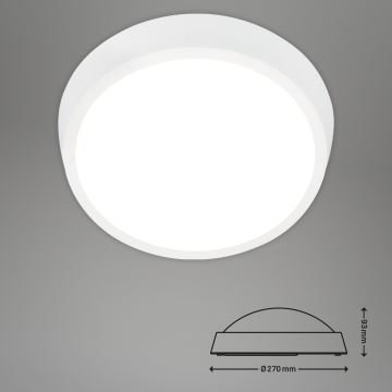 Briloner 3018-016 - LED Venkovní stropní svítidlo HAGEN LED/24W/230V 4000K IP44 bílá