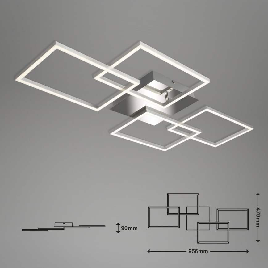 Briloner 3091-018 - LED Stmívatelné stropní svítidlo FRAME LED/30W/230V chrom