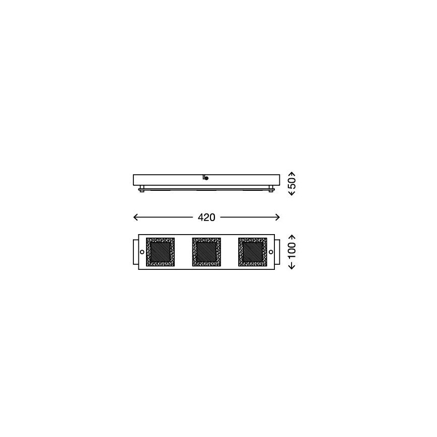 Briloner 3153-038 - LED Koupelnové stropní svítidlo PLAZA 3xLED/4,5W