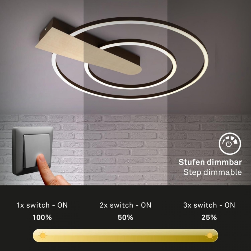 Briloner 3543-017 - LED Stmívatelné stropní svítidlo NICO LED/25W/230V zlatá