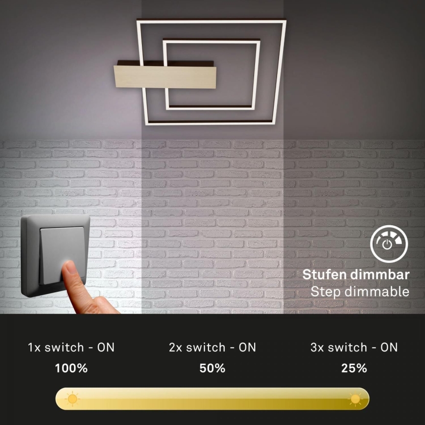 Briloner 3545-017 - LED Stmívatelné stropní svítidlo NICO LED/25W/230V zlatá