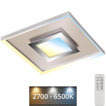 Briloner 3641-012 - LED Stmívatelné stropní svítidlo FRAME LED/30W/230V 2700-6500K chrom + dálkové ovládání