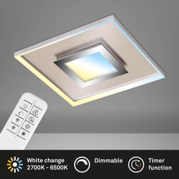 Briloner 3641-012 - LED Stmívatelné stropní svítidlo FRAME LED/30W/230V 2700-6500K chrom + dálkové ovládání