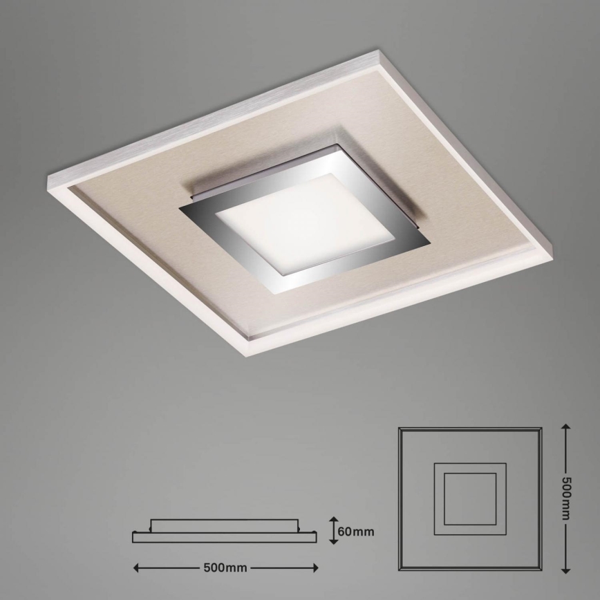 Briloner 3641-012 - LED Stmívatelné stropní svítidlo FRAME LED/30W/230V 2700-6500K chrom + dálkové ovládání