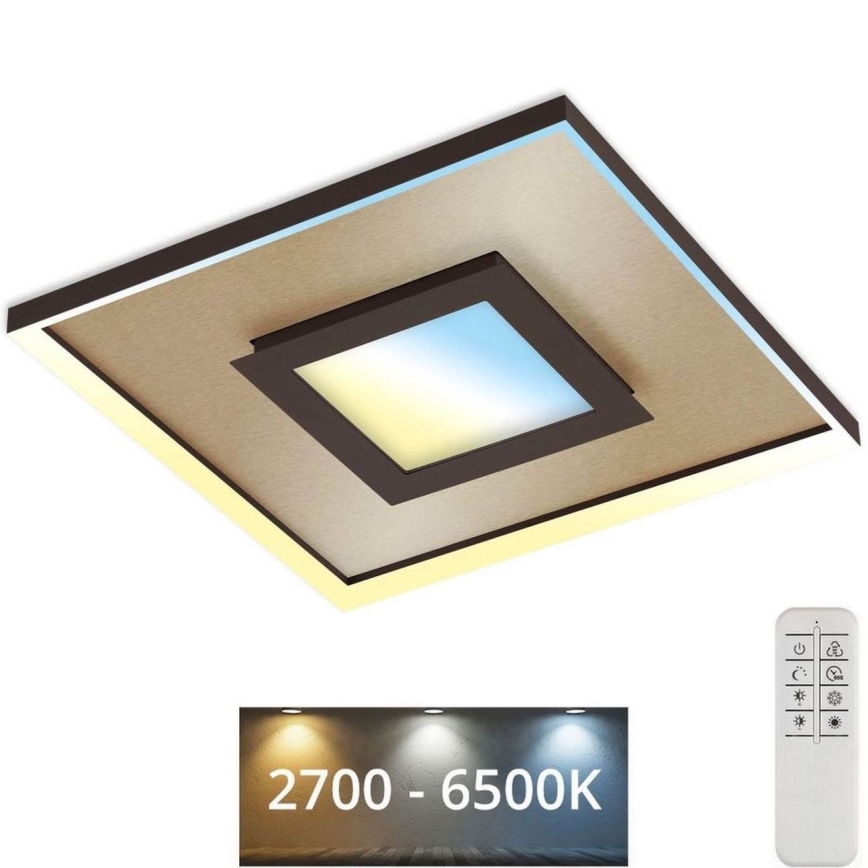 Briloner 3641-017 - LED Stmívatelné stropní svítidlo FRAME LED/30W/230V 2700-6500K zlatá + dálkové ovládání