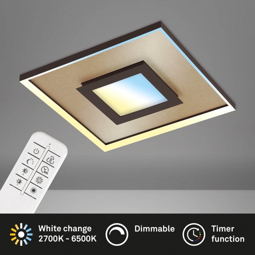 Briloner 3641-017 - LED Stmívatelné stropní svítidlo FRAME LED/30W/230V 2700-6500K zlatá + dálkové ovládání